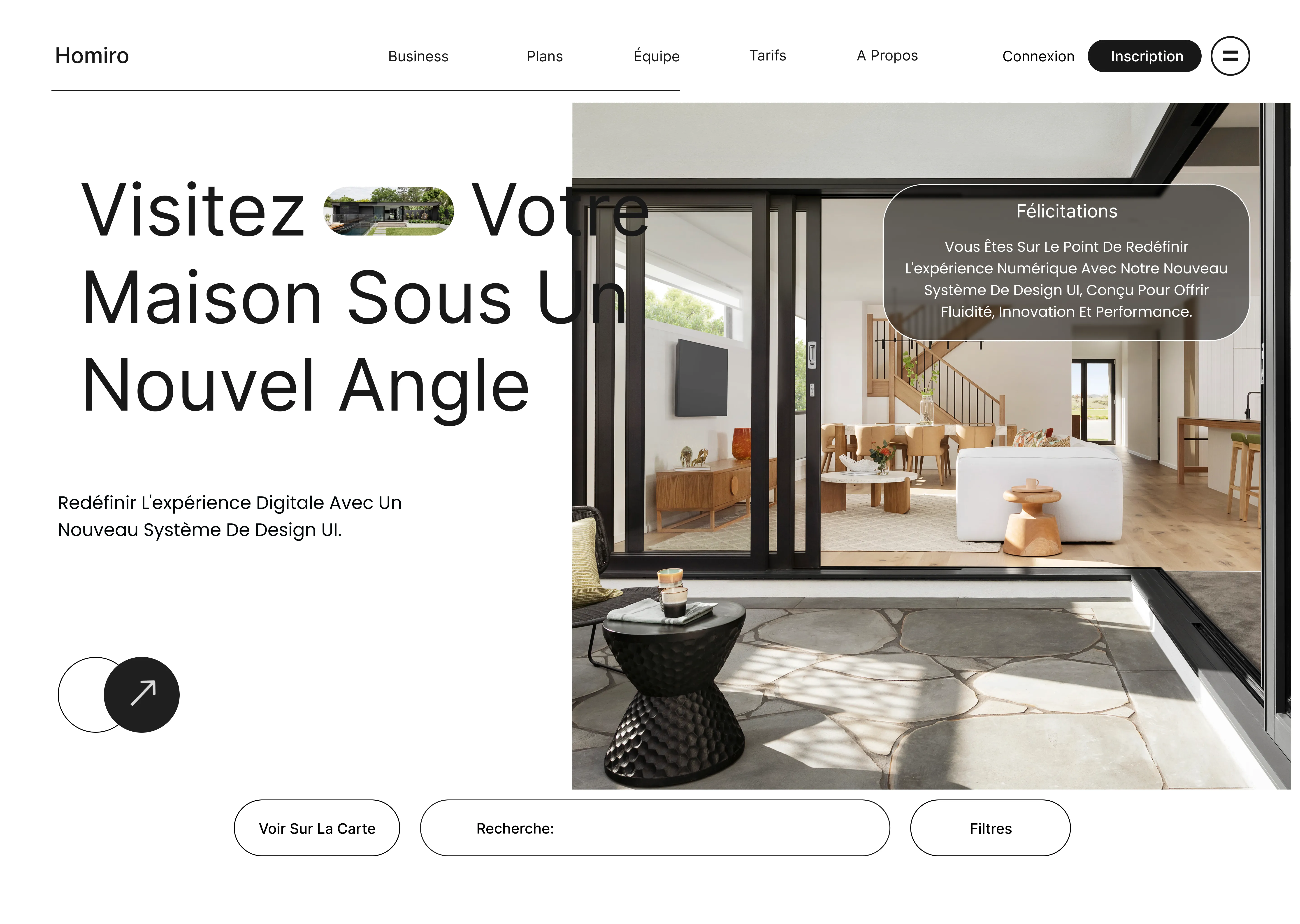 Design intuitif et moderne pour des solutions créatives d'architecture interieur