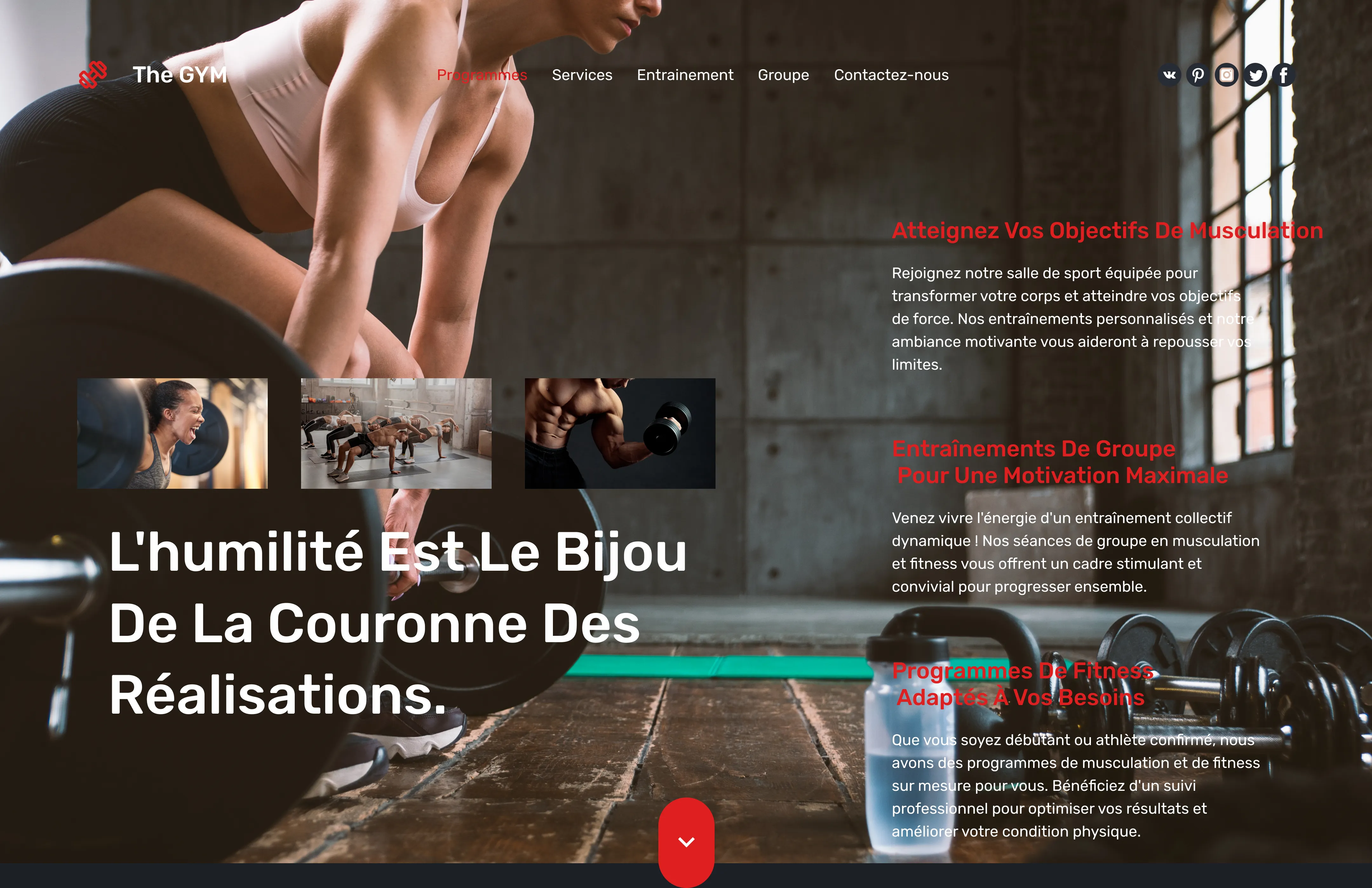 Exemple de site web optimisé pour le secteur sportif