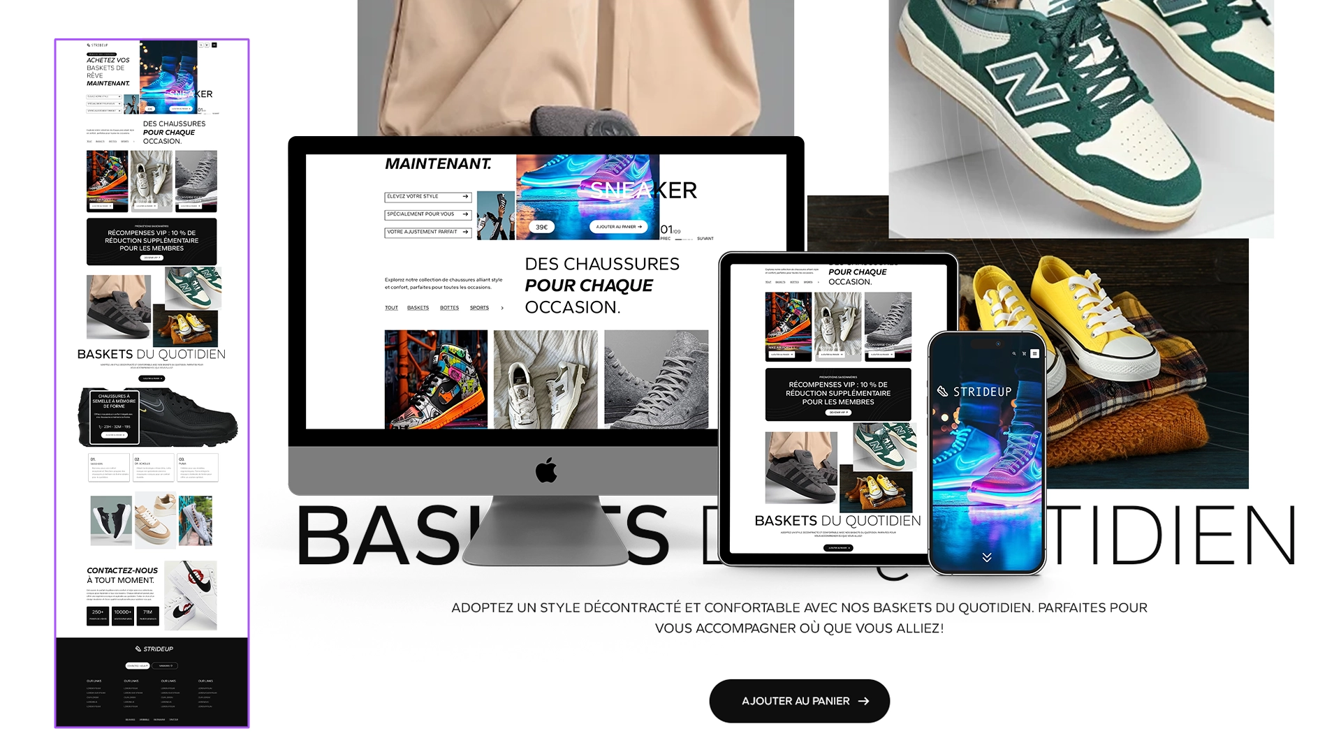 Visualisation des Rendu final d’un design web optimisé et performant